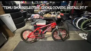 😱 Mongoose Ravage (Deadred Edition) TEMU Reflective Spoke Covers Install PT:1 #SKo_o #bmxlife