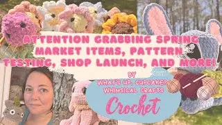 Spring market prep with plushies to draw people into my booth! Pattern testing & order packing