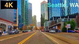 Denny Triangle, Seattle, WA Driving Tour in Spring 2023.