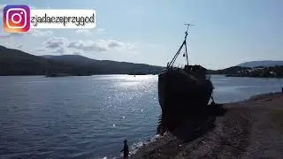 &lsquo;Golden Harvest&rsquo; the Corpach Shipwreck  in Fort William (Drone Only)