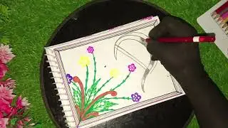 A to Z Floral Alphabet Challenge | Drawing Letter 'D' with Detailed Flowers ✏️👍 #DLetter #challenge 