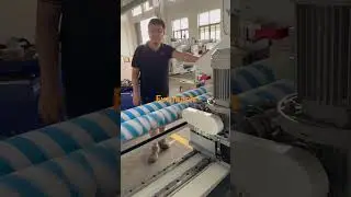 Double shafts fully automatic paper tube core cutting #corecutter #papertubemachine