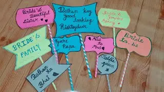 wedding props // Diy haldi,mahendi props//diy props Ideas// how to make wedding props at home