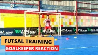 MELATIH REAKSI KIPER FUTSAL || GOALKEEPER TRAINING