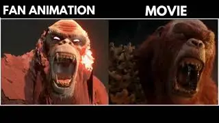 FAN ANIMATION VS MOVIE (King Kong VS ScarKing)