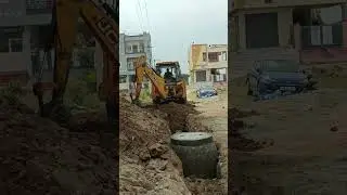 underground drainage construction #viral #construction #jcb #viral #jsb #viralvideo #rathri #viral
