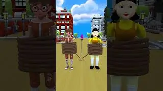 WHO WILL BE PULLED Ta Ni or squid game #funny  #squidgamchallenge #animation #games #shorts