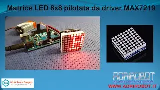 Matrice LED 8x8 pilotata da driver MAX7219