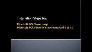 SQL01 - SQL Server 2019 & SSMS Installation