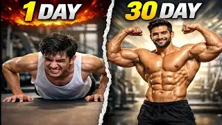 DAY 1😓| DAY 30 💪 | No Gym | Home workout | 30 days hardwork | Pushups transformation | NO GYM