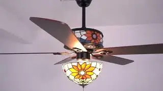 52 &lsquo;&rsquo; Tiffany ceiling fan with remote control. Click the link&mdash;- 
