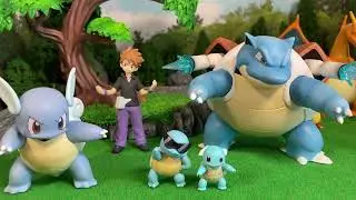 Blastoise, Wartortle, & Squirtle 1/20 Pokemon World Scale Figures!