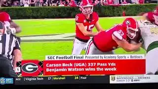 Georgia Bulldogs | Carson Beck | Most Passing Yards Recognition SEC Network