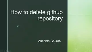 How to delete github repository