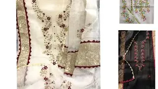 cutwork desiner suits and dupatta! Traditional patchwork suits collections!