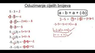 Oduzimanje cijelih brojeva
