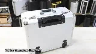 Work Rolling Briefcase With Wheel Aluminum Briefcase Sliver Attache Case