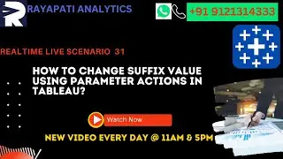 Real-time scenario | How to change suffix value in measures using parameter actions? | Learn Tableau