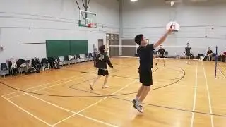 Badminton at TOR| Game1 Richard/Mina v  Matthew/Patrick |#badminton #badmintonrallies 2025Dec13_Sat