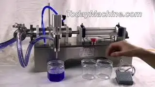 LF Piston Pump Pneumatic Liquid Bottle Packing And Filling Machine