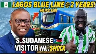 Lagos Blueline Metro Rail SHOCK Foreign Visitor + Gov. Sanwoolu Rides with the People 🇳🇬