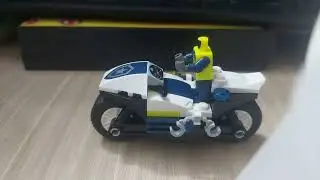 Lego city 60455-police motorcycle chase stop motion video