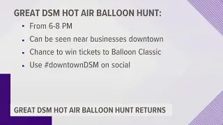 Great Des Moines hot air balloon hunt returns