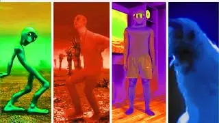 Alien Dance |El Chombo| Alien,Man,Boy, Chicken Dance //Green Alien Dance//