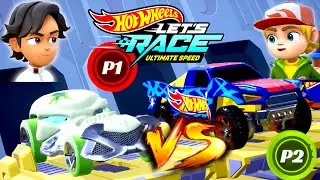 Hot Wheels Let&acute;s Race Ultimate Speed &ndash; Axle with Skull Crusher VS Mac with Baja Jump Truck