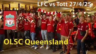 OLSC Queensland celebrating Liverpool winning the league against Tottenham, 27th April 2025