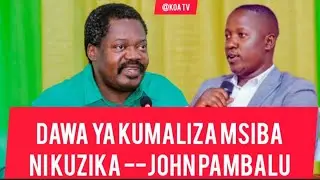 JOHN PAMBALU ATUMIA MFANO WA MSIBA KUFIKISHA UJUMBE MZITO KWA DK EMMANUEL NCHIMBI 