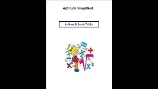 Indices & Surds Tricks| Aptitude Simplified #aptitude #shorts #quant #tricks