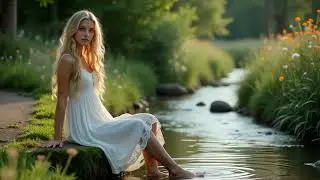 🌿 Ragazza sul Ruscello ASMR Relax &ndash; Girl by the Stream ASMR Sound 🌊🧘 (1h)