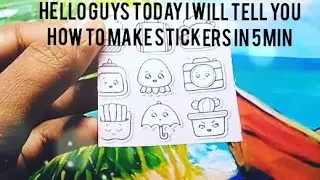 Make kawaii journal stickers in 5 min #journal #sticker