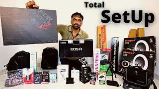 YouTube SetUp 2022 | Tripod | Lights | BackGround | Camera | Laptop @GauGoldYTschool
