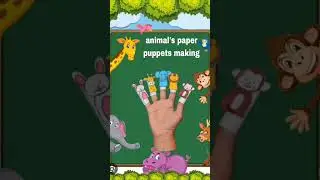 Animal's paper puppets making/paper puppets craft/animal puppets for kids/finger puppets for kids
