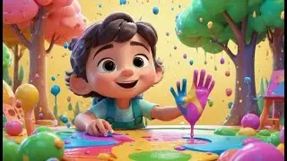 Washable Paints Go Splash Splash Splash | English Nursery Rhyme | Kids Songs | Baby Music