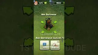 CLASH OF CLANS Air defence upgrading 1 to max