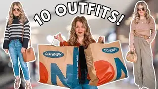 HUGE OLD NAVY HUAL: I Bought and Styled 10 Fall Outfits!