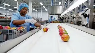 Mango processing in factory, in this video you can see how mangoes are processed, shipped abroad and