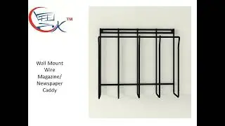 Magazine Stand: Wall Mount Wire Magazine/Newspaper Caddy