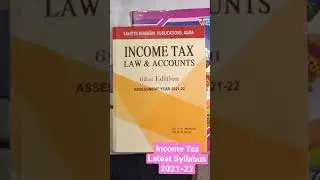 Income Tax Book Syllabus 2025-26| Assessment Year 2025-26