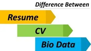 Difference Between Resume, CV and Biodata | Excellencia