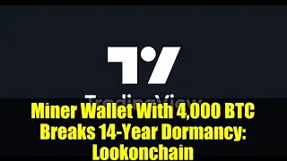 Miner Wallet With 4,000 BTC Breaks 14-Year Dormancy: Lookonchain