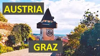 AUSTRA GRAZ - in 4K - Charming old town with Schlossberg / Beautiful in golden autumn colors