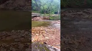 Wilderness Cove riverfront post-Hurricane Helene improving everyday! #wncstrong #camping