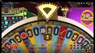 CRAZY TIME &pound;45 TO ???  EPIC WIN!!! 500X CASH HUNT!!!
