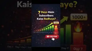 7 Days Mein Subscribers Kaise Badhaye? 🔥 | Real YouTube Growth #youtubegrowth #realitydose