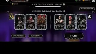 BLACK DRAGON TOWER FATAL 194 , IT'S TAKE ONLY ONE 💪 MK MOBILE.