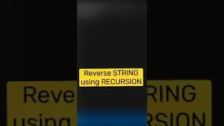 Reverse String using Recursion method in java DSA